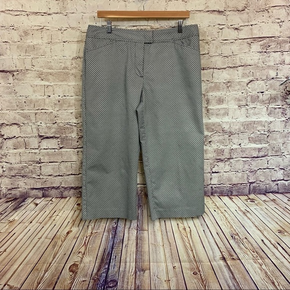 East 5th Black Geometric Print Wide Leg Crop Pants - Picture 1 of 12